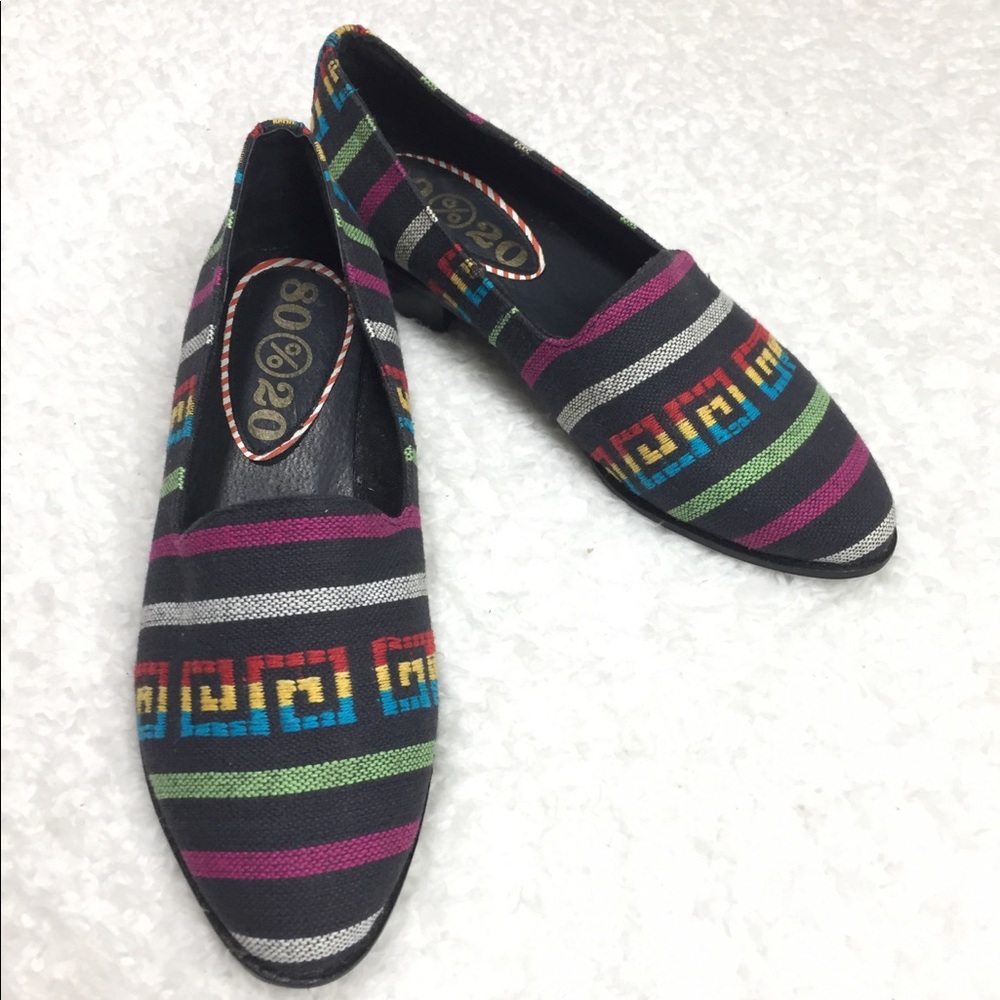 80%20 Multicolor Tribal Rustafari Flats Size 6